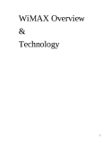 WiMAX Overview &Technology