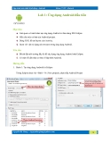 Lập trình trên thiết bị di động Android - Lab 1: Ứng dụng Android đầu tiên