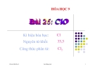 Bài giảng Hóa học 9 bài 26: Clo