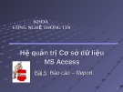 Hệ quản trị cơ sở dữ liệu MS Access - Bài 5