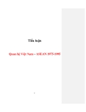 Tiểu luận:Quan hệ Việt Nam – ASEAN 1975-1995