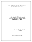 Tiểu luận:Quá trình bình thường hóa quan hệ Việt Nam -Trung Quốc giai đoạn 1979-1991