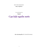 Tiểu luận:Các vấn đề toàn cầu-Cạn kiệt nguồn nước