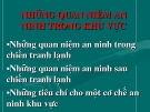 Những quan niệm an ninh khu vực