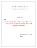 Tiểu luận:Vấn đề công nhận nền kinh tế thị trường ở Việt Nam và tác động của nó đến quan hệ thương mại Việt – Mỹ sau bình thường hóa quan hệ 1995