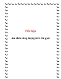 Tiểu luận: An ninh năng lượng trên thế giới
