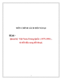 Tiểu luận:Quan hệ Việt Nam-Trung Quốc ( 1975-1991) , từ đối đầu sang đối thoại