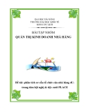 Tiểu luận:Phân tích cơ cấu tổ chức của nhà hàng 4Utrung tâm hội nghị & tiệc cưới PLACE