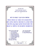 Tiểu luận: Phân tích các nhân tố ảnh hưởng đến lòng trung thành của sinh viên trường Đại học kinh tế Huế đối với dịch vụ thông tin di động Mobifone