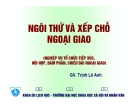 Bài giảng Nghiệp vụ lễ tân - Bài 5: Ngôi thứ và xếp chỗ ngoại giao