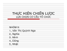 Thực hiện chiến lược lựa chọn cơ cấu tổ chức