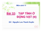 Bài giảng Sinh học 11 bài 32: Tập tính của động vật (TT)