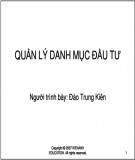 Thuyết trình Quản lý danh mục đầu tư - Đào Trung Kiên