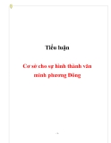Tiểu luận: Cơ sở cho sự hình thành văn minh phương Đông