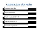 Bải giảng: Chính sách sản phẩm