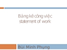 Bảng kê công việc - Bùi Minh Phung