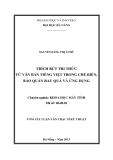 Luận văn thạc sĩ: Trích rút tri thức từ văn bản tiếng việt trong chế biến, bảo quản rau quả và ứng dụng