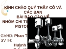 Tiểu luận: Chi tiết Pistông - Chốt piston-Sécmăng