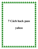 7 Cách hack pass Yahoo