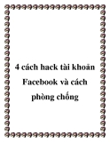 4 cách hack tài khoản fac và cách phòng chống