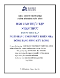 Báo cáo thực tập nhận thức: Ngân hàng TMCP phát triển nhà Đồng Bằng Sông Cửu Long - Phòng  giao dịch Tân An