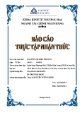 Báo cáo thực tập nhận thức: Ngân hàng Thương Mại Cổ Phần Kiên Long - Phòng giao dịch Tân Sơn Nhì