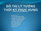 Bài tập lịch sử đô thị: Đô thị lý tưởng thời kỳ phục hưng