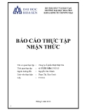 Báo cáo thực tập nhận nhận thức: Công ty cổ phần Nhật Nhật Tân