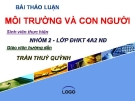 Tiểu luận: Phân tích ảnh hưởng của nước thải bệnh viện đến hệ sinh thái ? Giải pháp xử lý ?