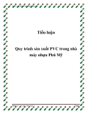 Tiểu luận: Quy trình sản xuất PVC trong nhà máy nhựa Phú Mỹ