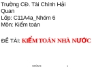 Đề tài: Kiểm toán nhà nước