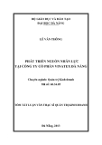 Tóm tắt luận văn thạc sĩ: Phát triển nguồn nhân lực tại công ty cổ phần Vinatex Đà Nẵng