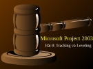 Microsoft Project 2003 - Bài 8: Tracking và Leveling