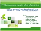 Báo cáo đánh giá tác động môi trường công ty thủy sản PROCIMEX