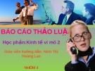 Báo cáo thảo luận: Tổng quan lý thuyết về các chiến lược định giá của hãng độc quyền bán