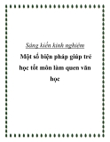 Sáng kiến kinh nghiệm: Một số biện pháp giúp trẻ học tốt môn làm quen văn học