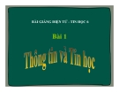 Bài giảng Thông tin và tin học - Tin học 6 - GV.H.Mạnh Tuấn