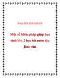 Sáng kiến kinh nghiệm: Một số biện pháp giúp học sinh lớp 2 học tốt môn tập làm văn