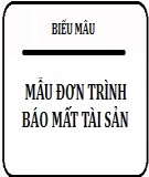 Mẫu đơn trình mất tài sản