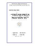 Sáng kiến kinh nghiệm: Thành phần nguyên tử