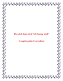 Phân tích đoạn trích 'Nỗi thương mình' trong tác phẩm Truyện Kiều 