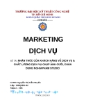 Tiểu luận: Nhận thức của khách hàng về dịch vụ và chất lượng dịch vụ chụp ảnh cưới, chân dung  nghiapham studio