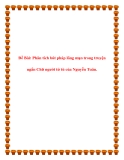 Phân tích bút pháp lãng mạn trong truyện ngắn Chữ người tử tù của Nguyễn Tuân