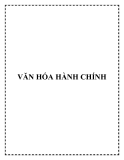 Tìm hiểu Văn hóa hành chính