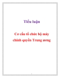 Tiểu luận: Cơ cấu tổ chức bộ máy chính quyền Trung ương