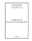 Tài liệu học tập Quản lý ngân sách nhà nước - PGS.TS Trần Văn Giao