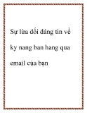 Sự lừa dối đáng tin về kỹ năng bán hàng qua mail của bạn