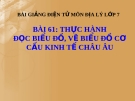 Bài giảng Địa lý 7 bài 61: Thực hành Đọc lược đồ, vẽ biểu đồ cơ cấu kinh tế châu Âu