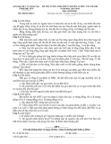 Đề thi tuyển sinh lớp 10 môn Sinh năm 2013 - Trường THPT chuyên Lương Văn Chánh
