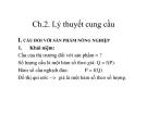 Bài giảng Lý thuyết cung cầu